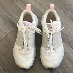 Nike Women's White and Light Pink Sneakers